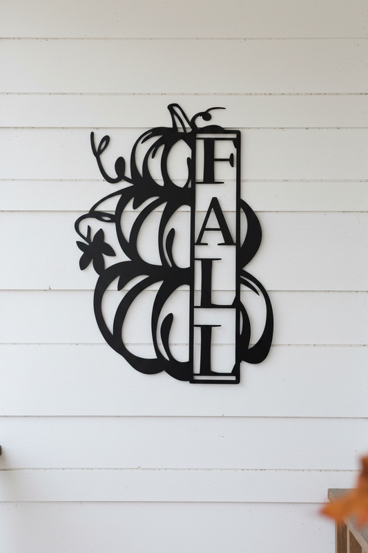 Fall Sign – White Plank Wall